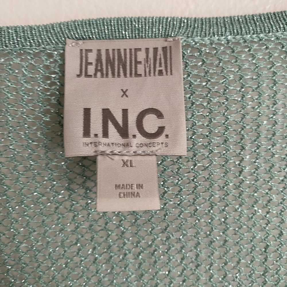 INC International Concepts Long Sleeve Top - Teal